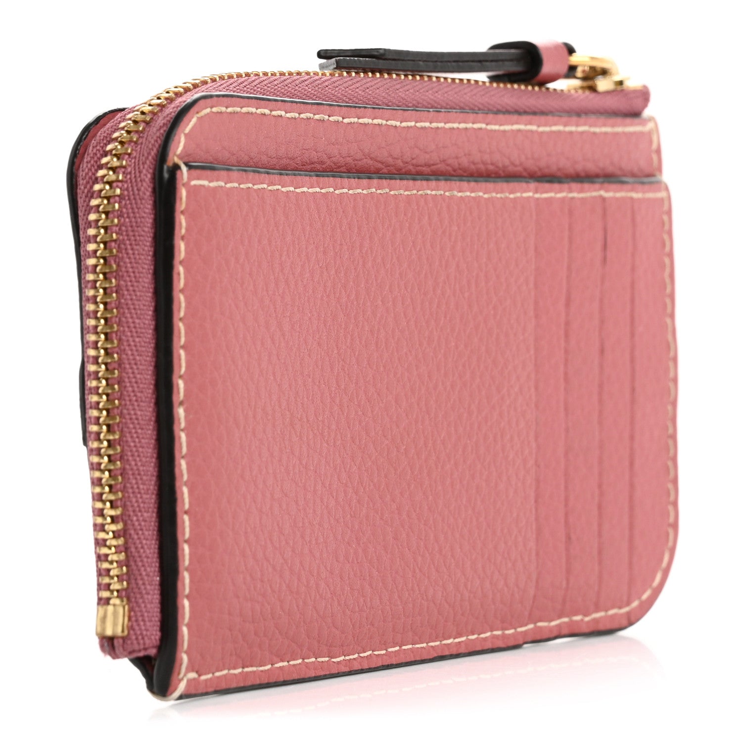 Chloe Grained Shiny Calfskin Small Darryl Coin Purse Faded Rose 3 of 11