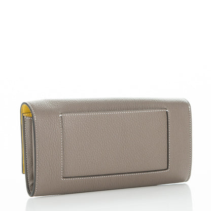 Celine Drummed Calfskin Large Multifunction Flap Wallet Souris 3 of 7