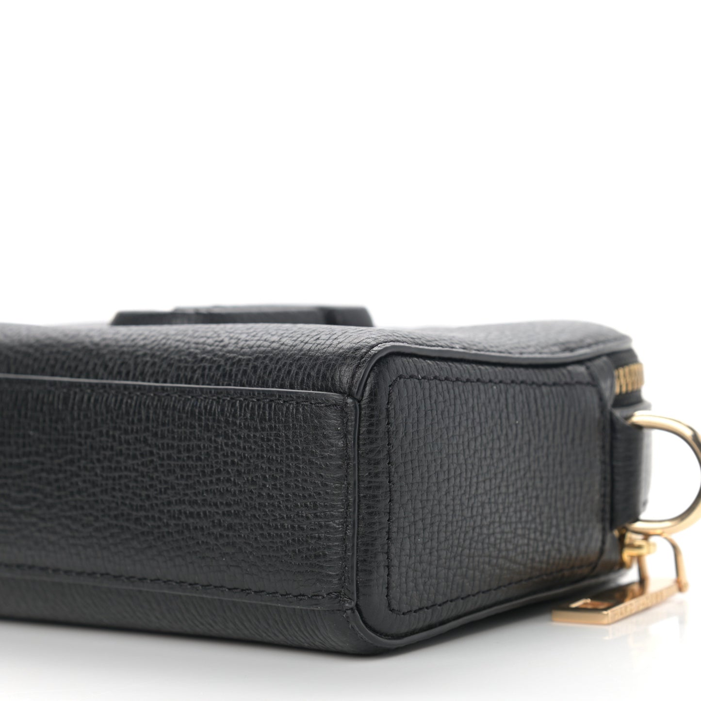 Calfskin Shutter Camera Crossbody Bag Black