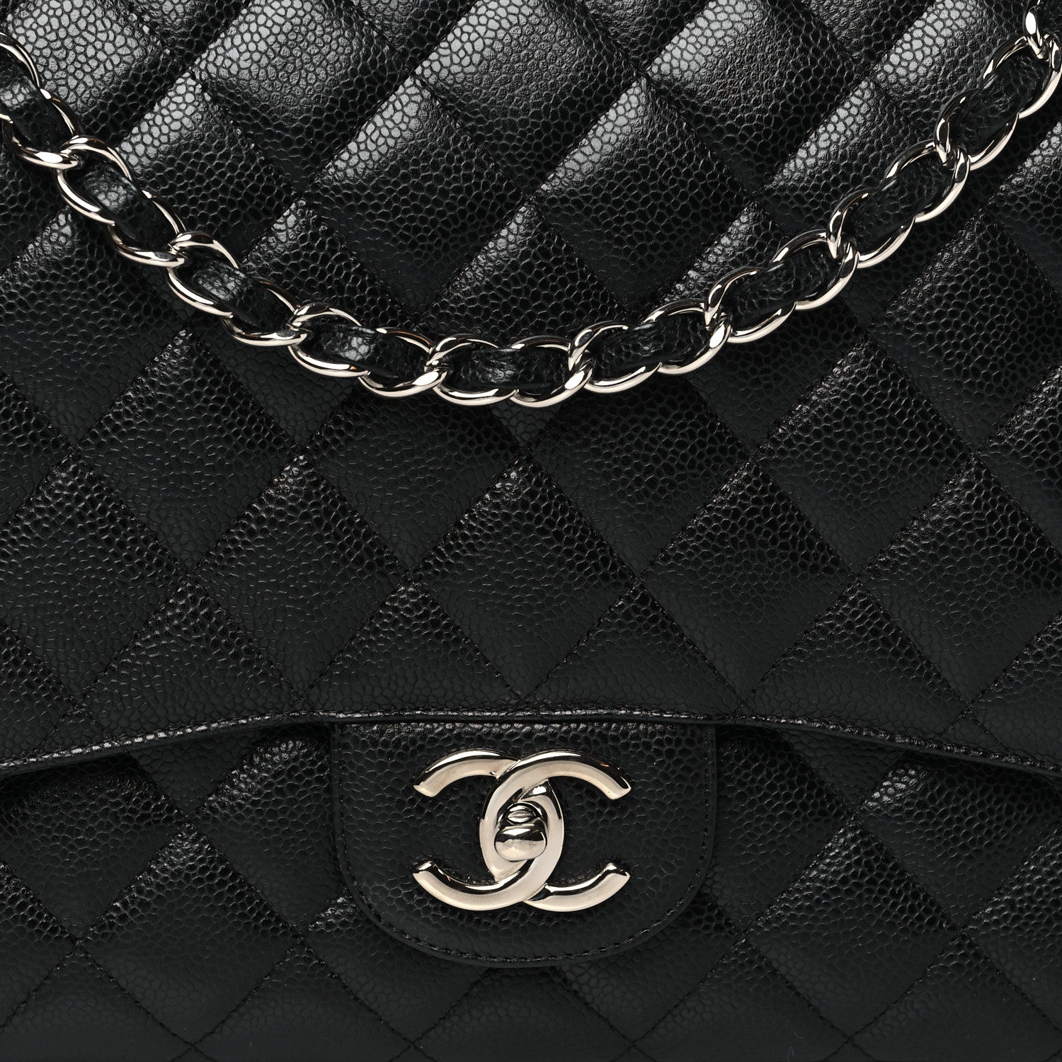 Chanel Caviar Quilted Maxi Double Flap Black 8 of 11