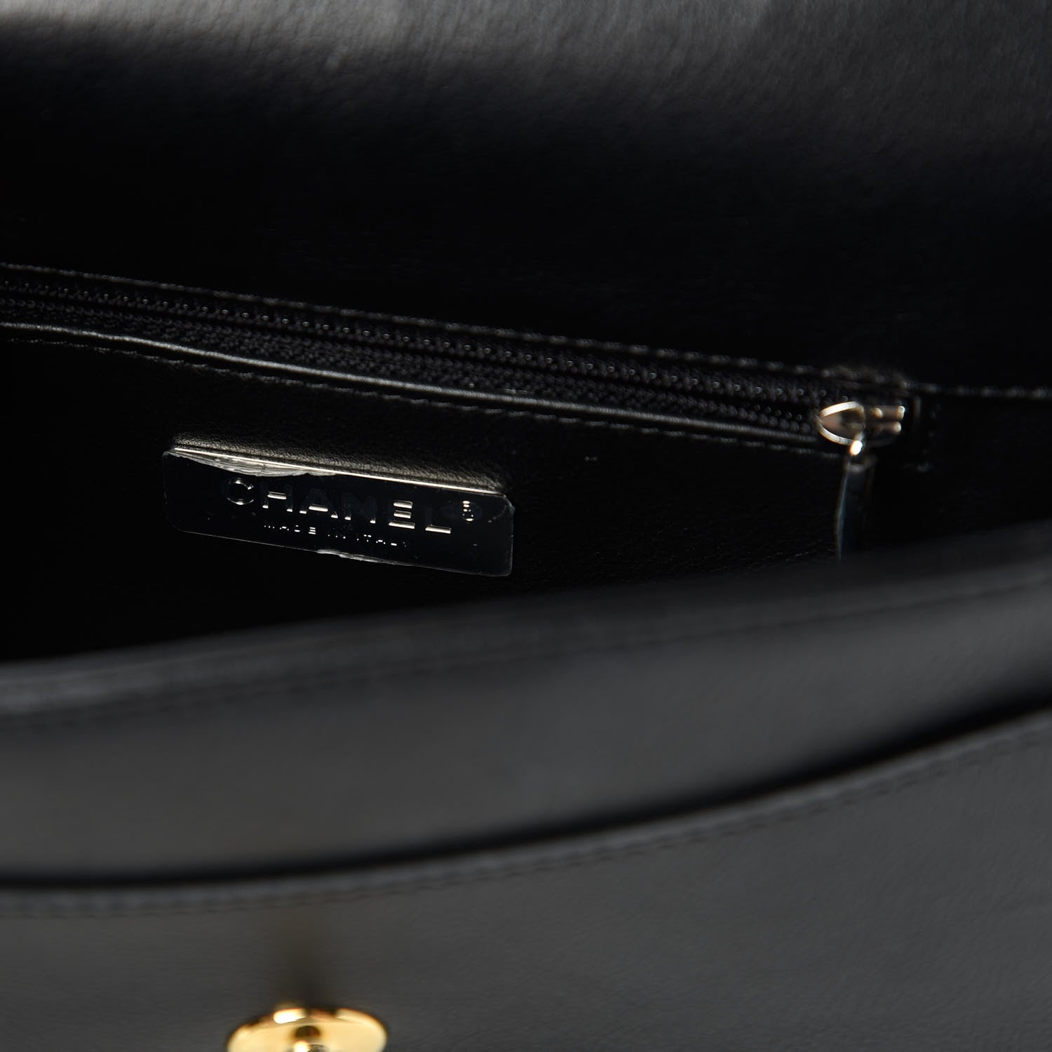 Chanel Calfskin Stitched Small Precious Union Flap Bag Black 8 of 10