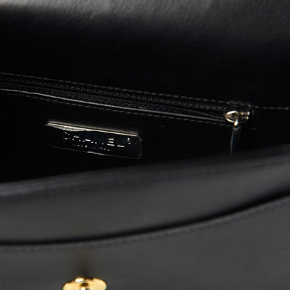 Chanel Calfskin Stitched Small Precious Union Flap Bag Black 8 of 10