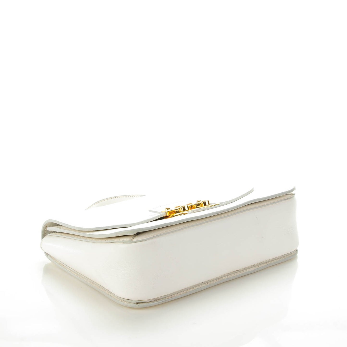 Goatskin Madras Shoulder Bag Bianco