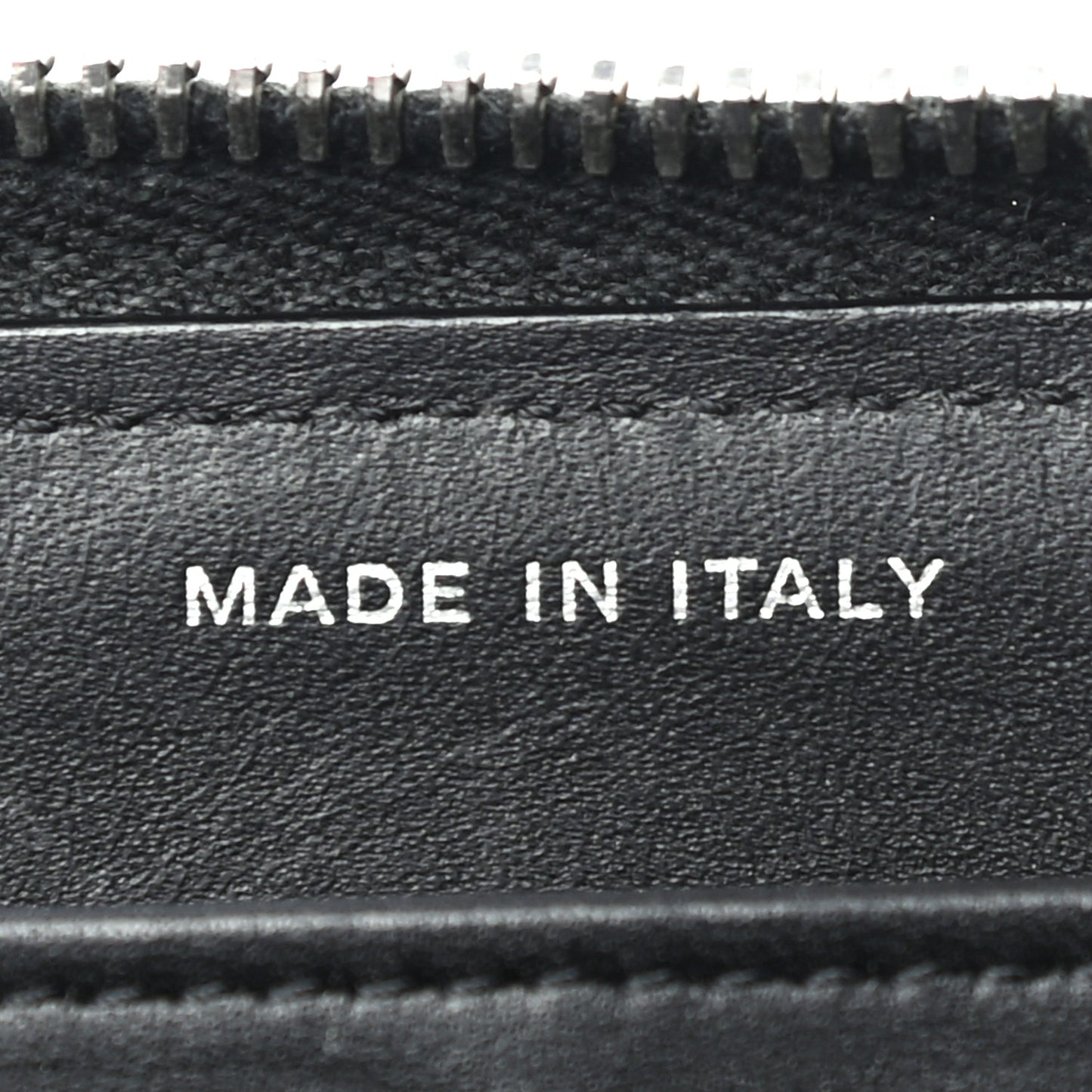 Patent Quilted Zip Around Wallet Black