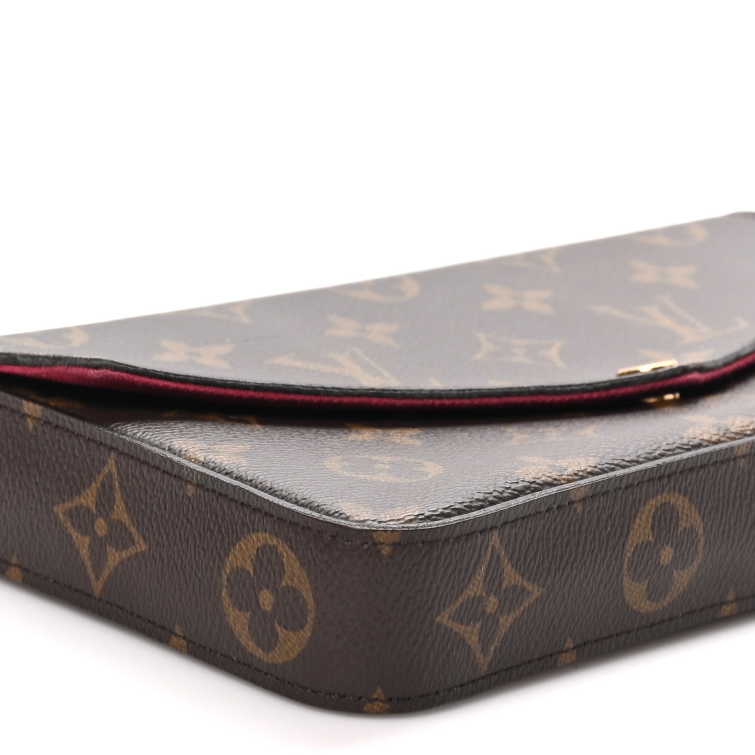 Louis Vuitton Monogram Pochette Felicie Chain Wallet Fuchsia 7 of 8