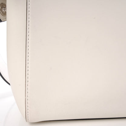 Fendi Vitello Baltico Dolce Shiny Nappa Lace Up DotCom Satchel White Parrot 13 of 20