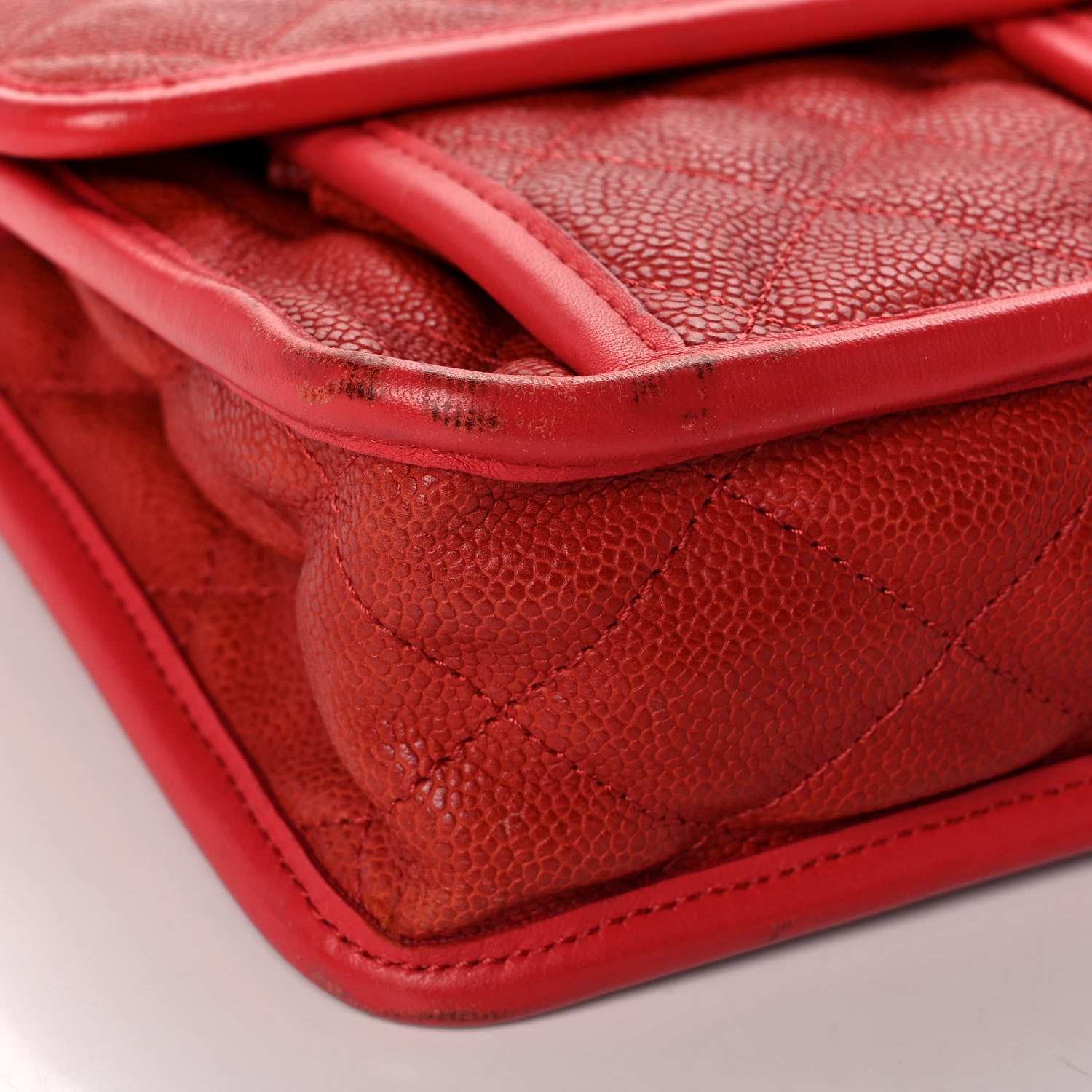 Chanel Caviar Quilted Medium French Riviera Flap Red 5 of 13