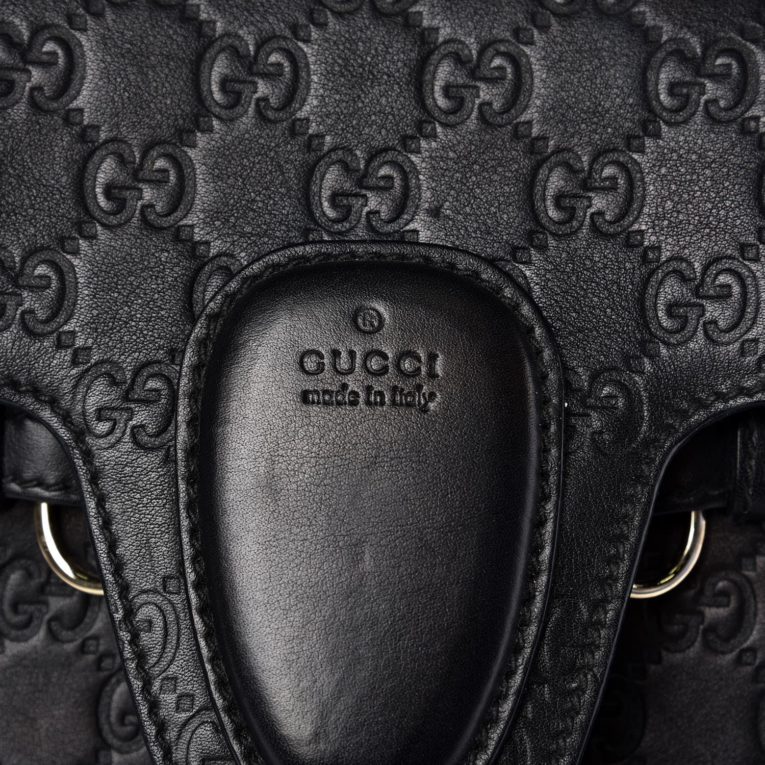 Gucci Guccissima Large Emily Chain Shoulder Bag Black 8 of 13