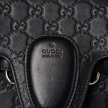 Gucci Guccissima Large Emily Chain Shoulder Bag Black 8 of 13