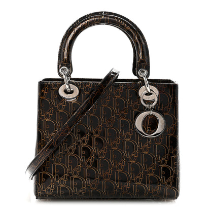 Christian Dior Patent Ultimate Medium Lady Dior Brown 1 of 9