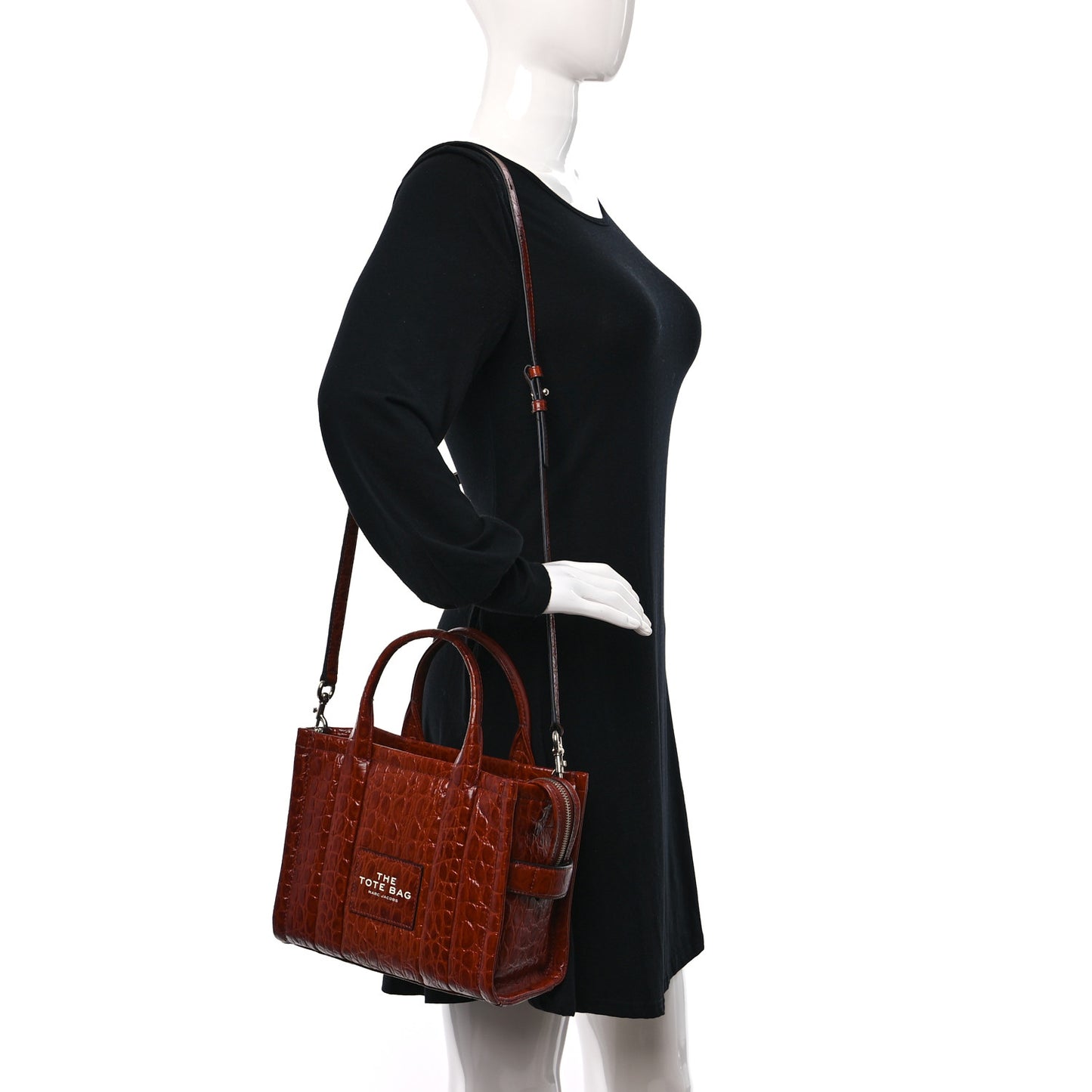 Croc Embossed Small The Tote Bag Brown