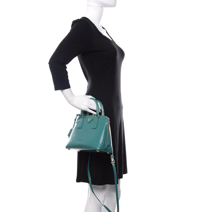 Prada Saffiano Vernice Small Promenade Tote Turchese 3 of 16