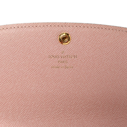 Louis Vuitton Damier Ebene Emilie Wallet Rose Ballerine 5 of 12