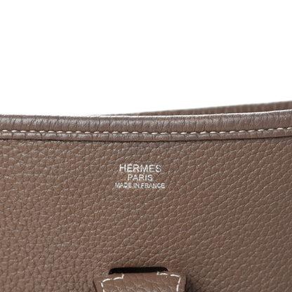 Hermes Taurillon Clemence Evelyne III PM Etoupe 8 of 10