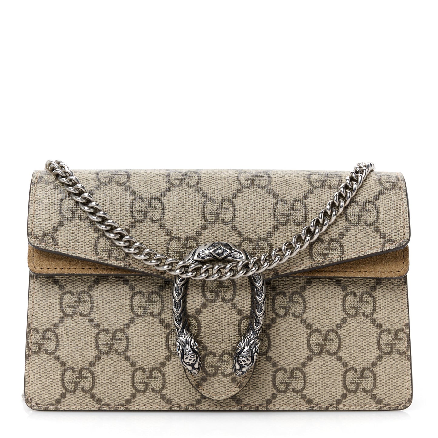 GG Supreme Monogram Super Mini Dionysus Shoulder Bag Taupe