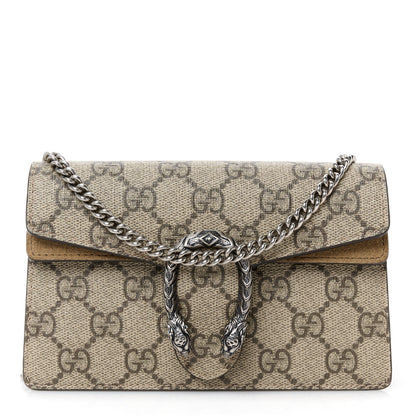 Gucci GG Supreme Monogram Super Mini Dionysus Shoulder Bag Taupe 1 of 10