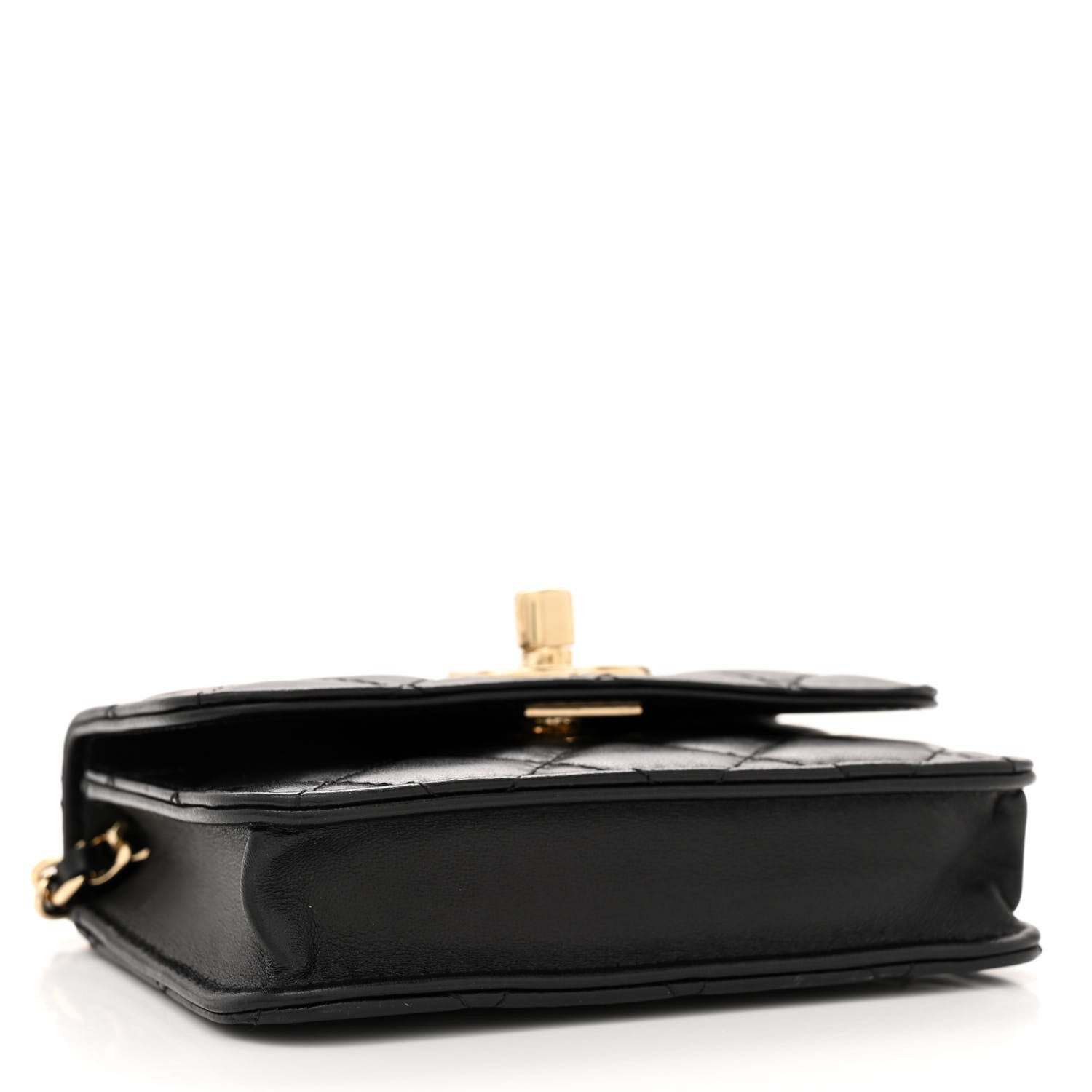 Chanel Lambskin Quilted Trendy CC Card Holder On Chain Black 4 of 11