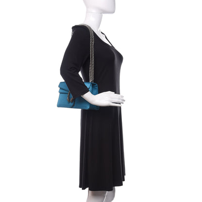 Gucci Satin Silk Crystal Small Dionysus Shoulder Bag Turchese Black Diamond 2 of 9