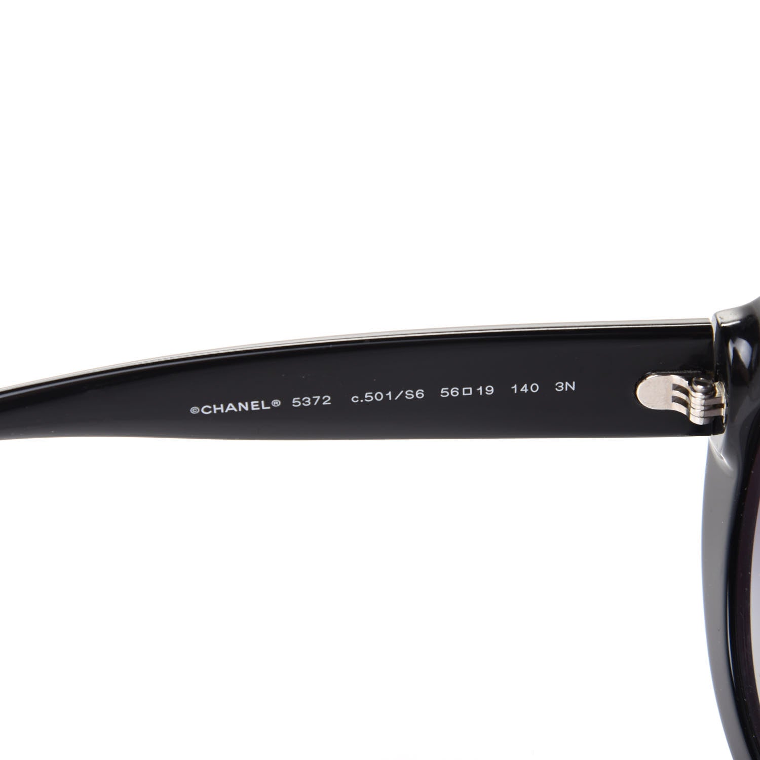Chanel Oval CC Sunglasses 5372 Black 6 of 8