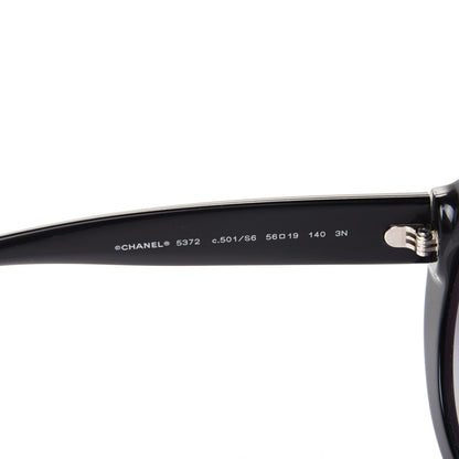 Chanel Oval CC Sunglasses 5372 Black 6 of 8