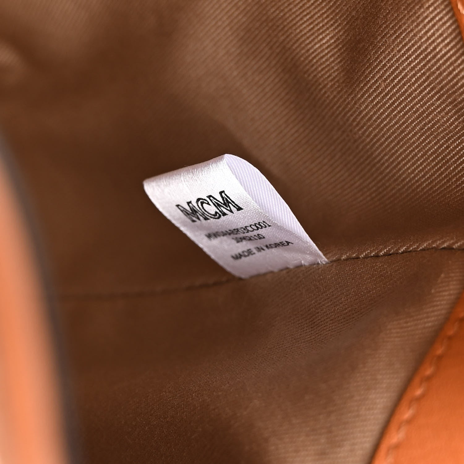 MCM Visetos Berlin Mini Drawstring Bucket Bag Cognac 7 of 11