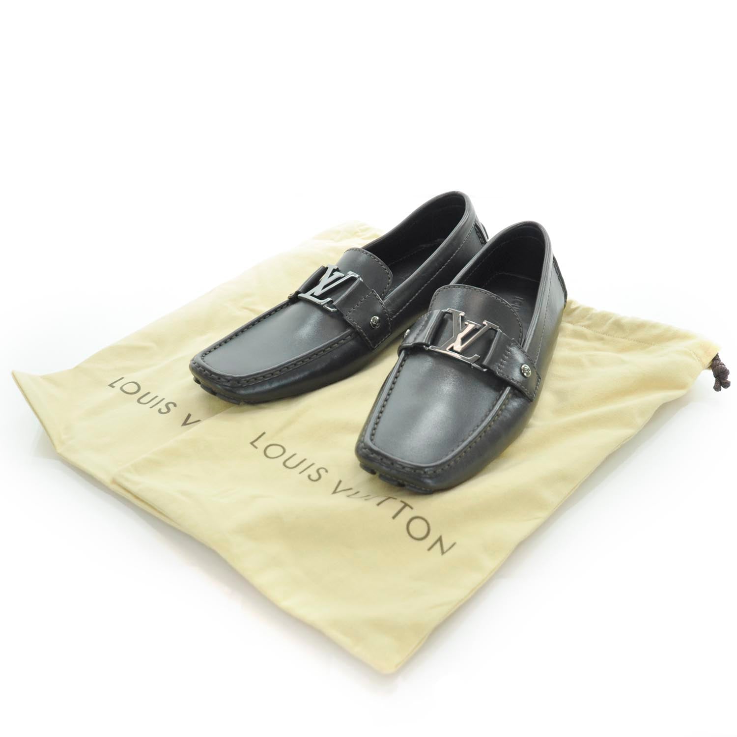 Louis Vuitton Suede Monte Carlo Loafers 8.5 Black 4 of 7