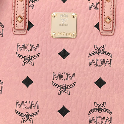 MCM Visetos Mini Anya Top Zip Shopper Tote Soft Pink 8 of 12