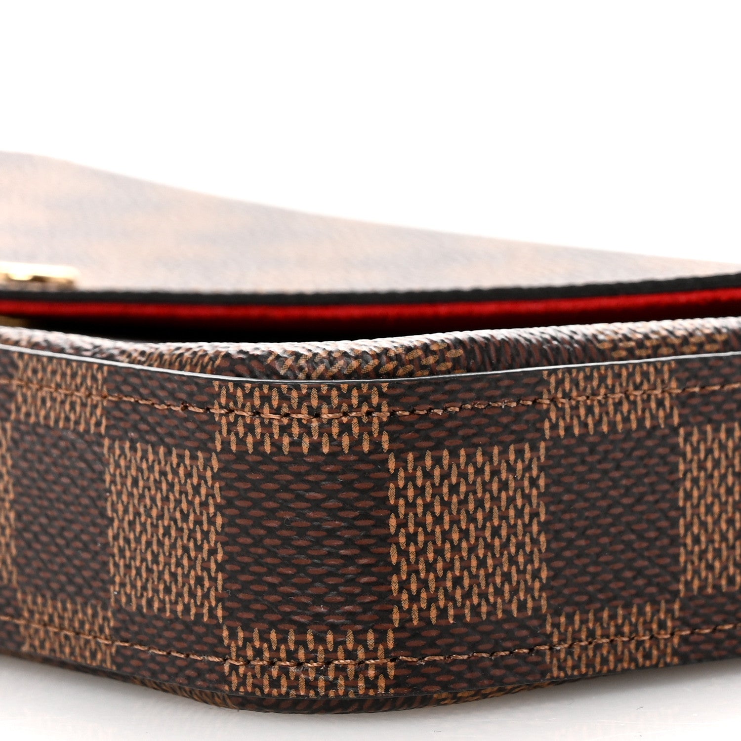 Louis Vuitton Damier Ebene Pochette Felicie Chain Wallet 10 of 11