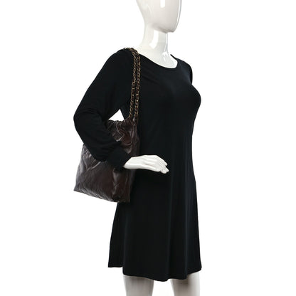 Chanel Shiny Calfskin Quilted Small Chanel 22 Brown 3 of 10