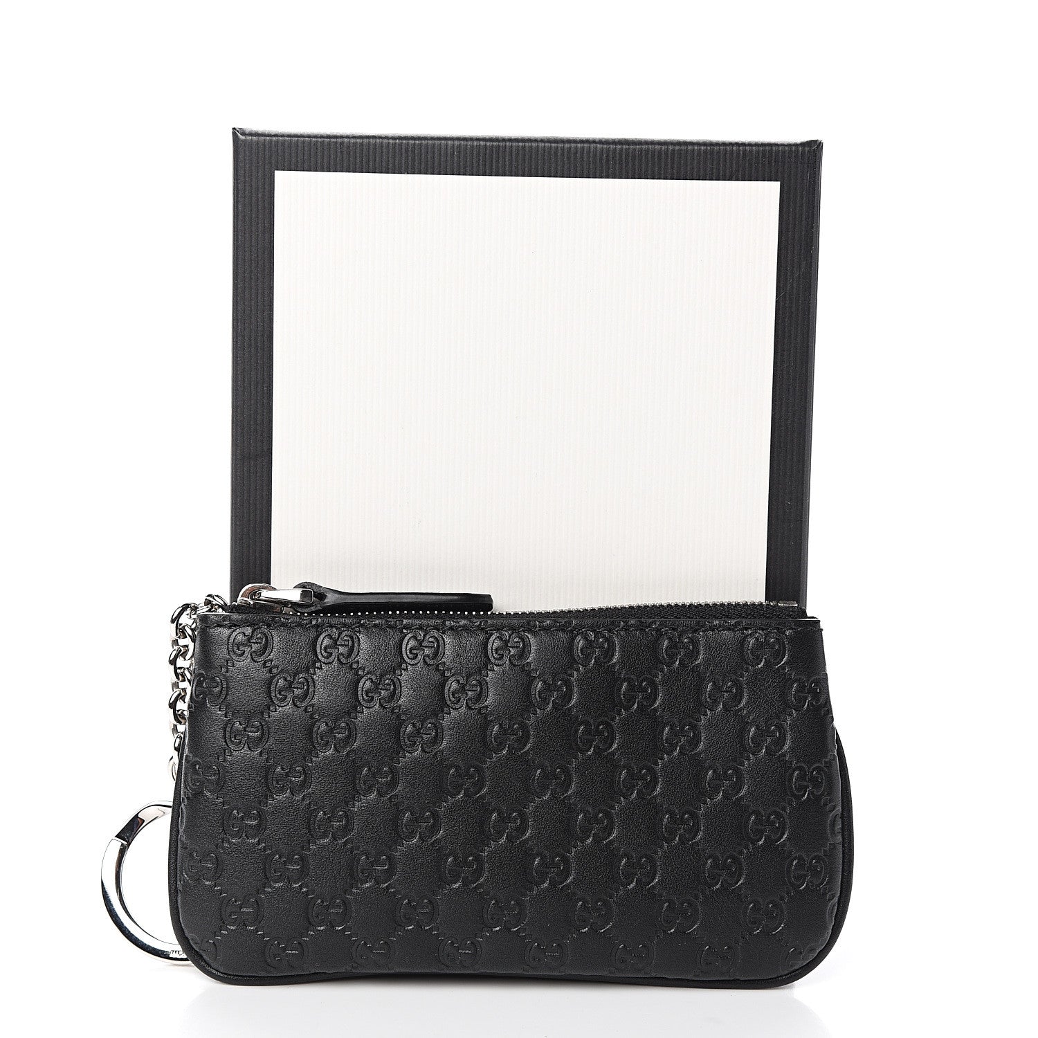 Gucci Microguccissima Key Ring Coin Case Black 7 of 7