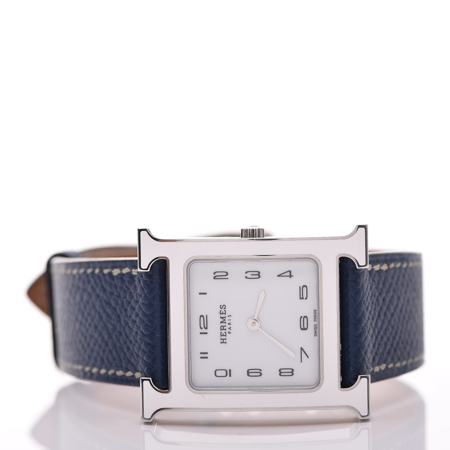Hermes Stainless Steel Epsom 26mm Heure H Hour Quartz Watch Malta 3 of 7