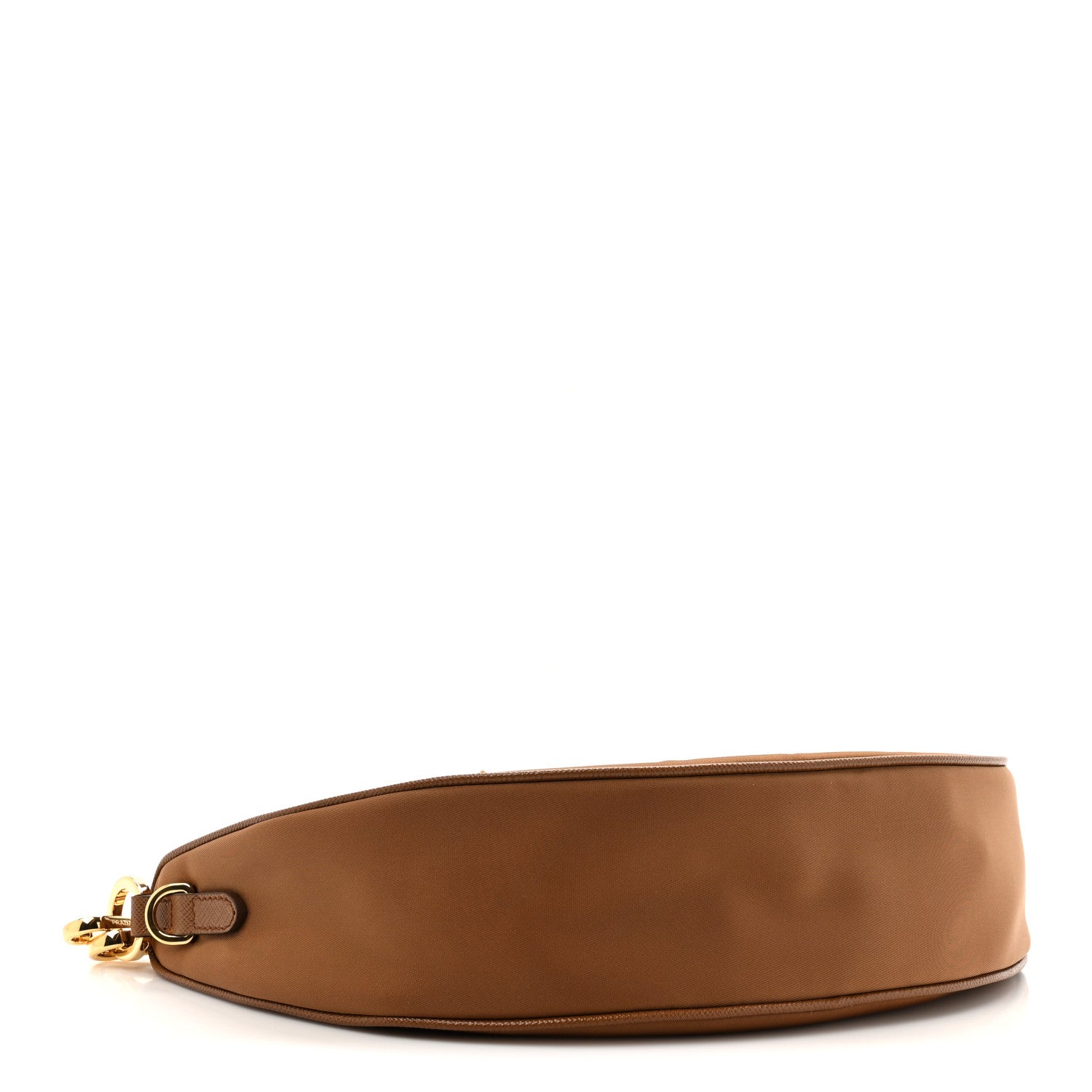 Prada Re-Nylon Saffiano Demi-lune Shoulder Bag Brown 4 of 10