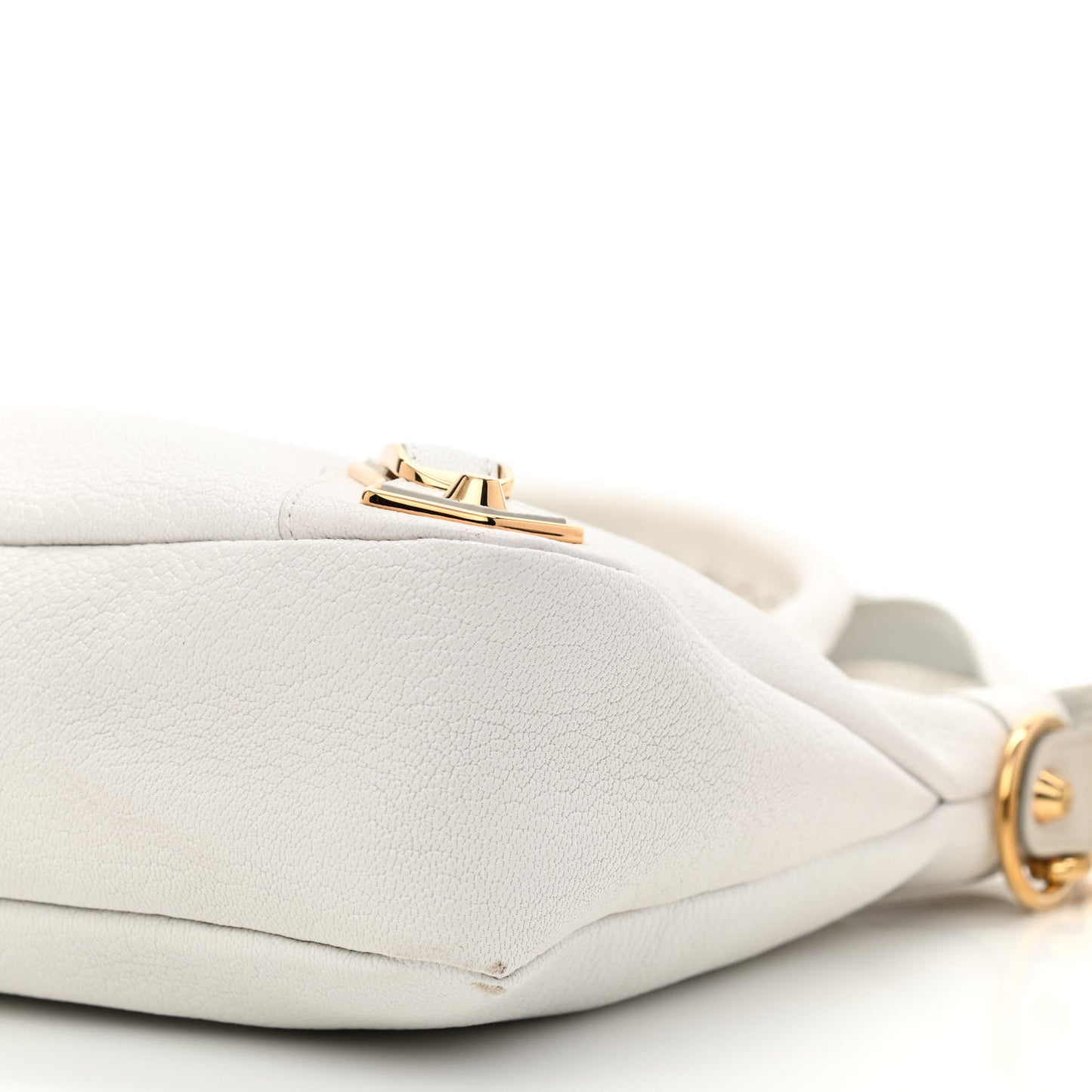 Chevre Gold Metallic Edge Hardware Town White