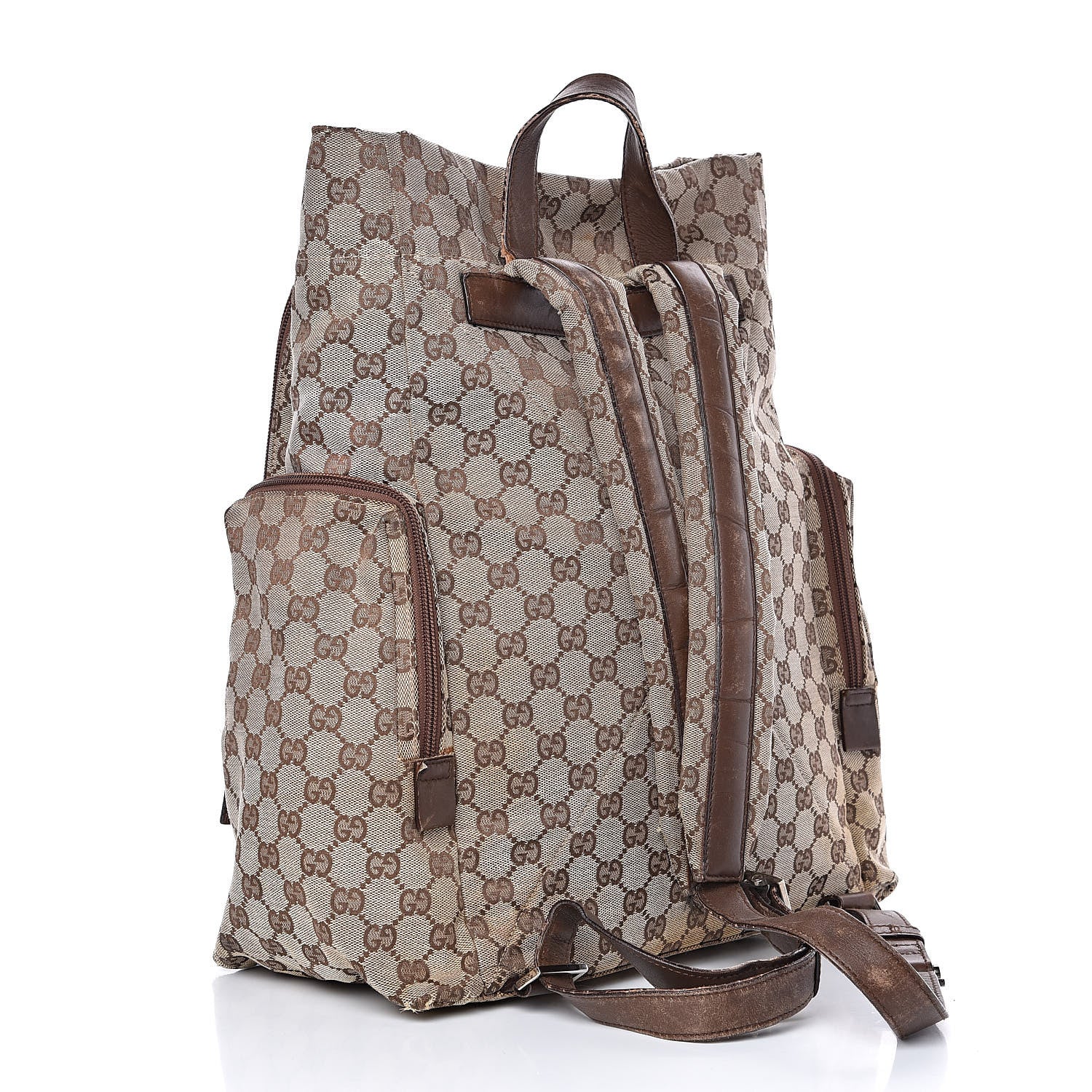 Gucci Monogram Backpack Diaper Bag Brown 3 of 22
