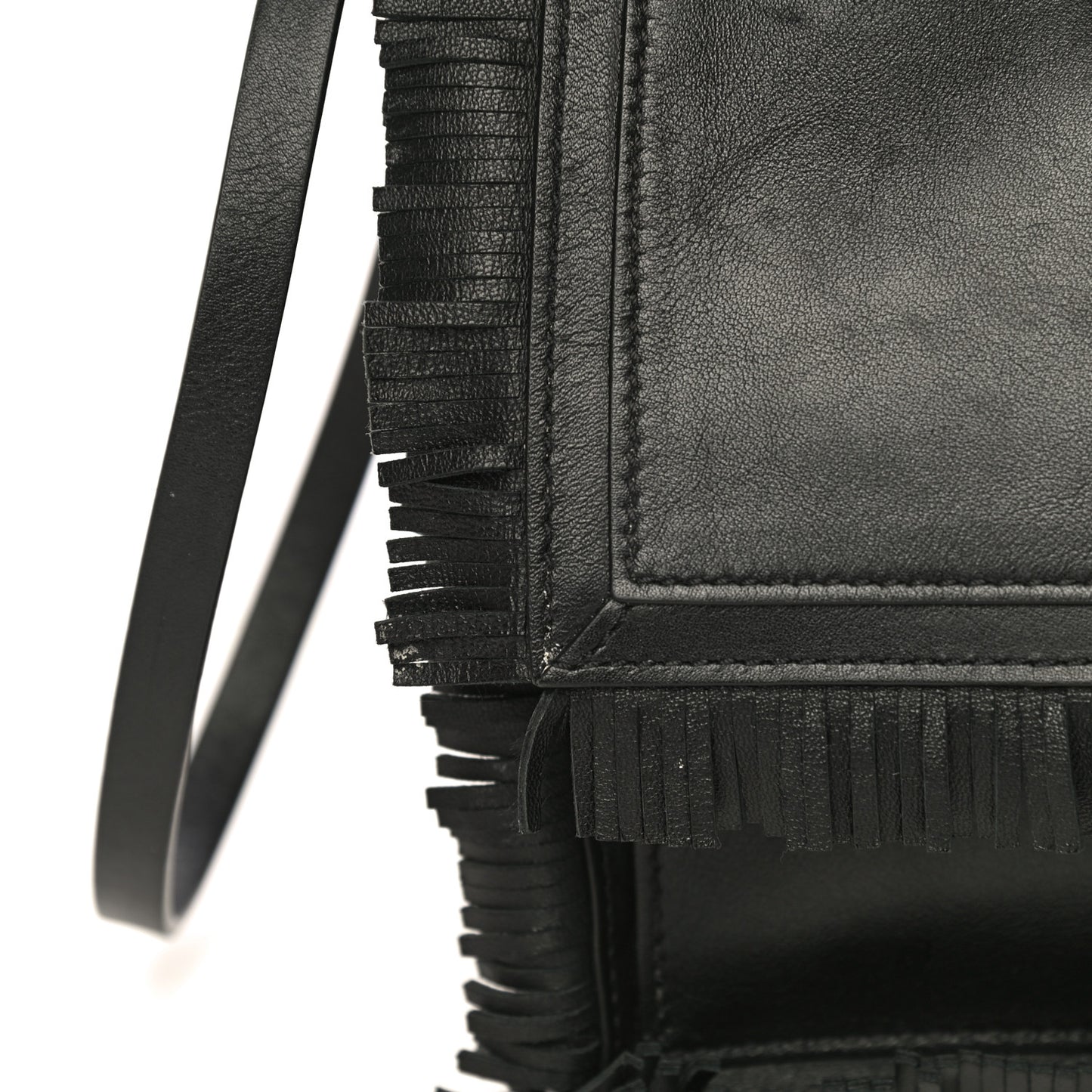 Calfskin The Rope Crossbody Bag Black