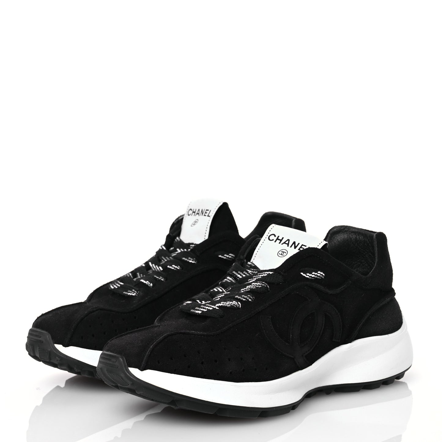 Suede Goatskin CC Sneakers 37 Black