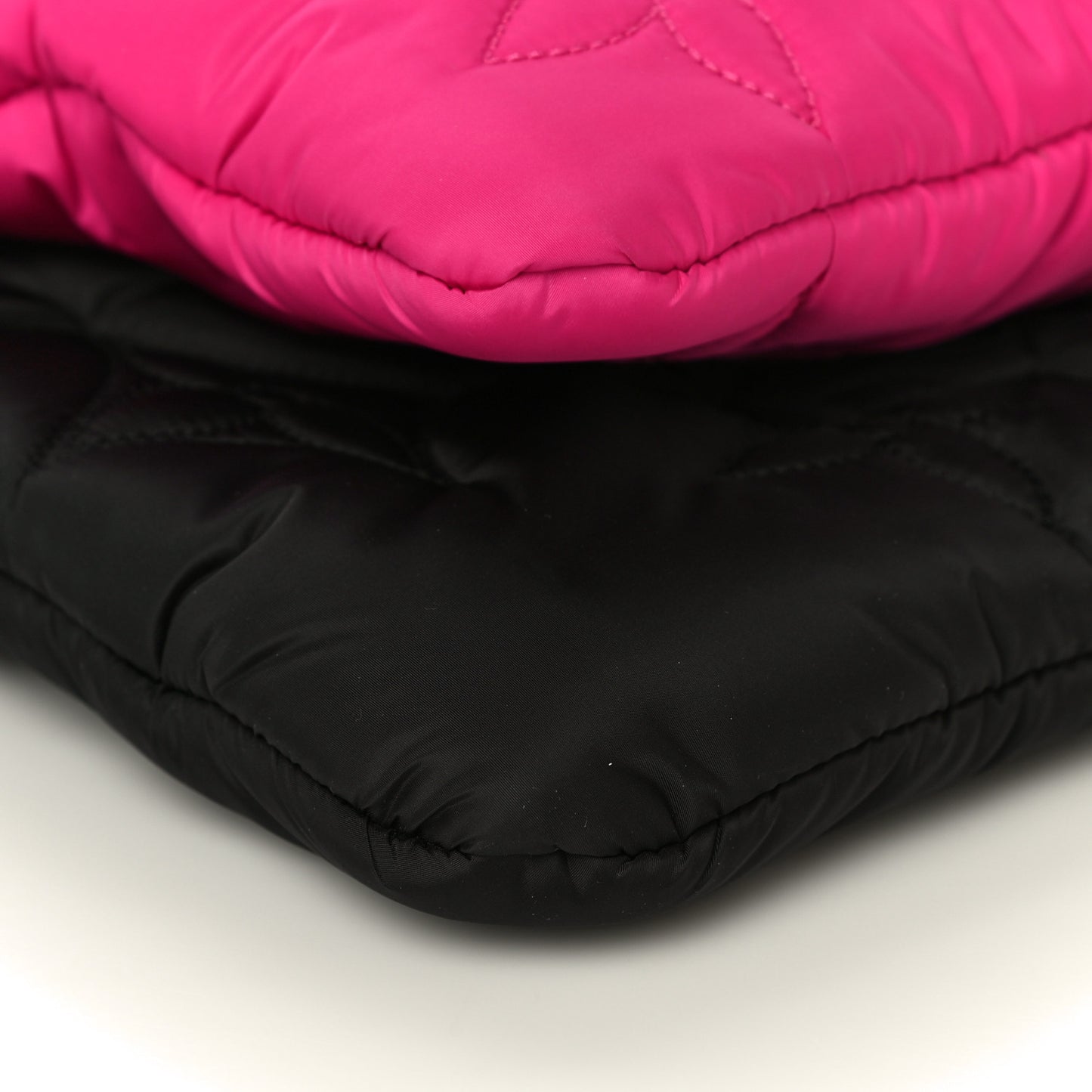 Econyl Monogram Pillow Maxi Multi Pochette Accessories Black Fuchsia