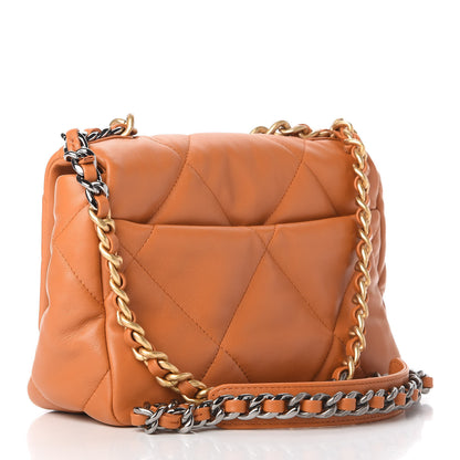 Chanel Lambskin Quilted Medium Chanel 19 Flap Light Brown 3 of 11