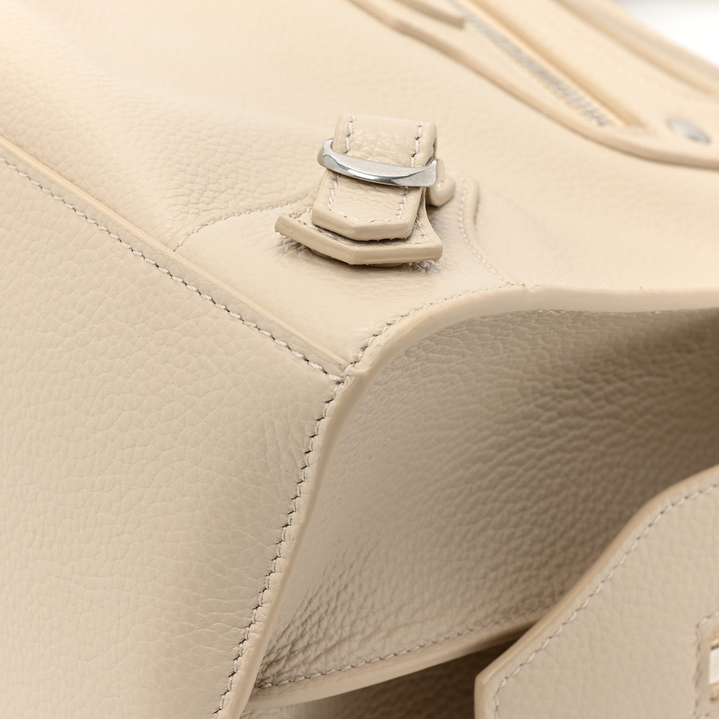 Grained Calfskin Neo Classic Silver Hardware S City Cream