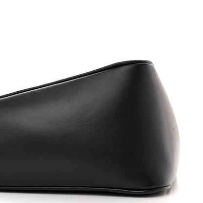 Prada Softy Calfskin Triangle Shoulder Bag Black 8 of 9