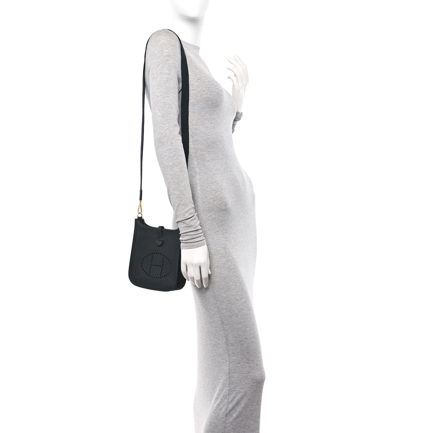 Hermes Taurillon Clemence Evelyne TPM Black 2 of 11