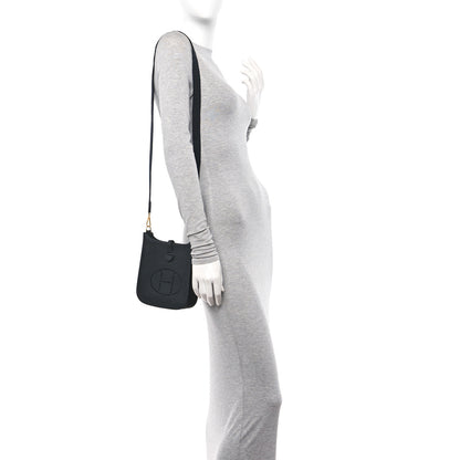 Hermes Taurillon Clemence Evelyne TPM Black 2 of 11