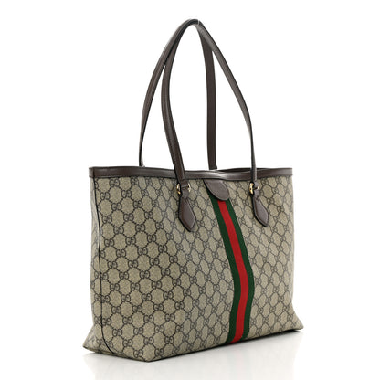 Gucci GG Supreme Monogram Medium Ophidia Shopping Tote Brown 3 of 11