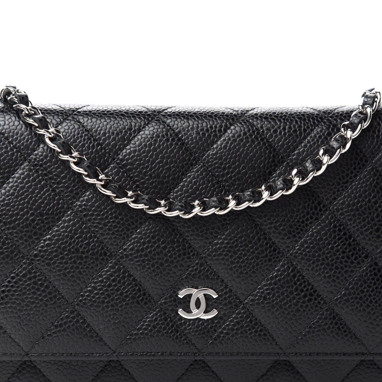 Chanel Caviar Quilted Wallet On Chain WOC Black 11 of 11