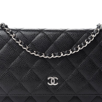 Chanel Caviar Quilted Wallet On Chain WOC Black 11 of 11