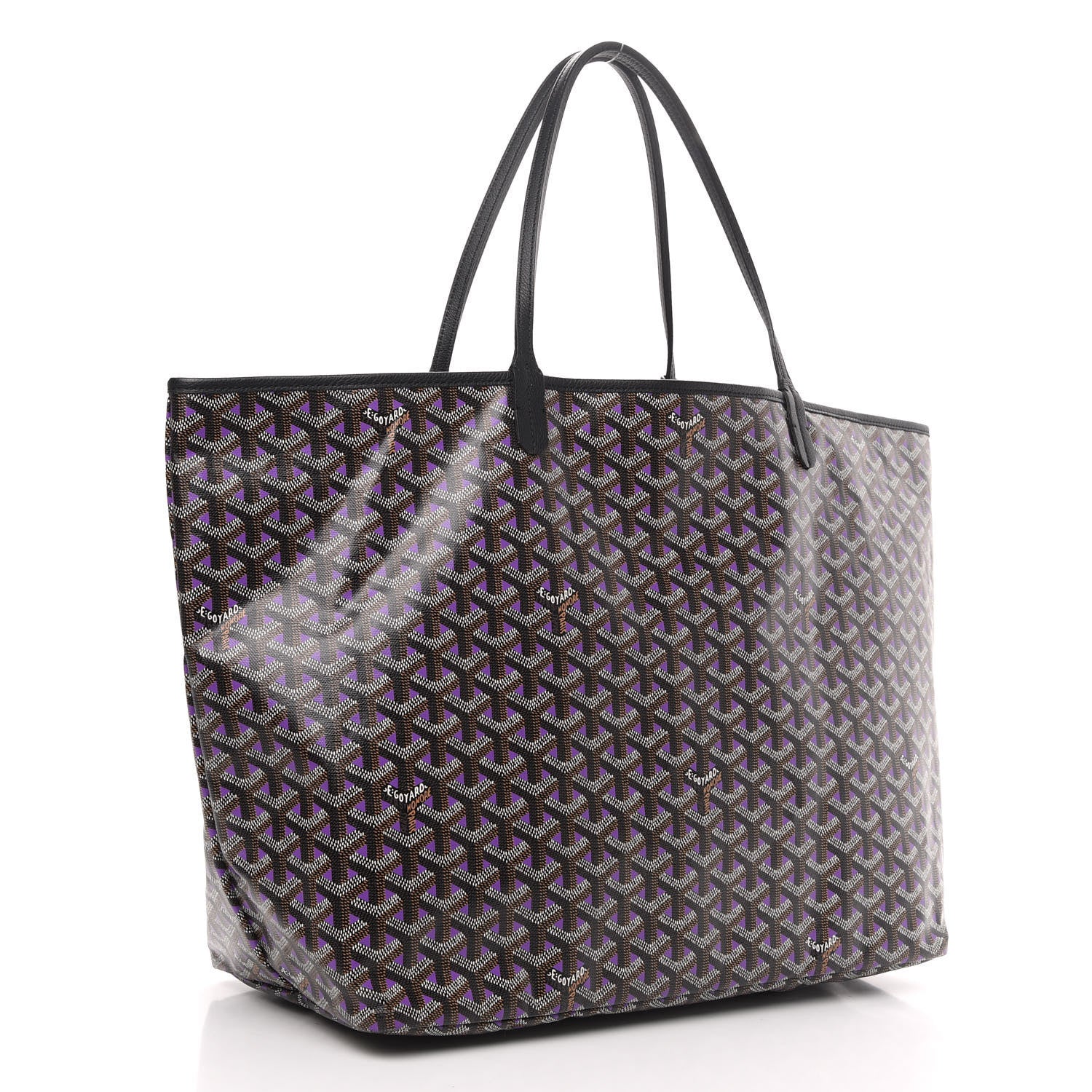 Goyard Goyardine Saint Louis Claire Voie GM Black Purple 3 of 9