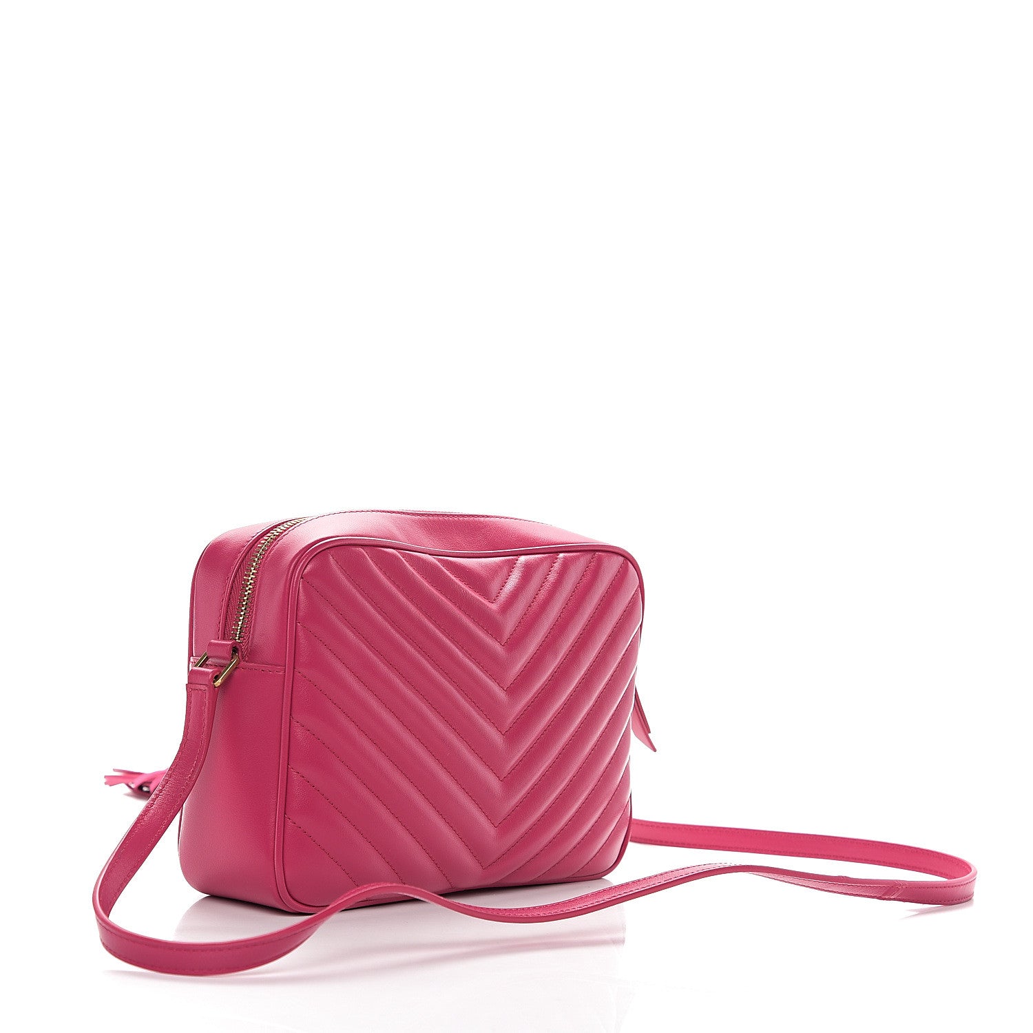 Saint Laurent Calfskin Matelasse Monogram Lou Camera Bag Bright Pink 2 of 8