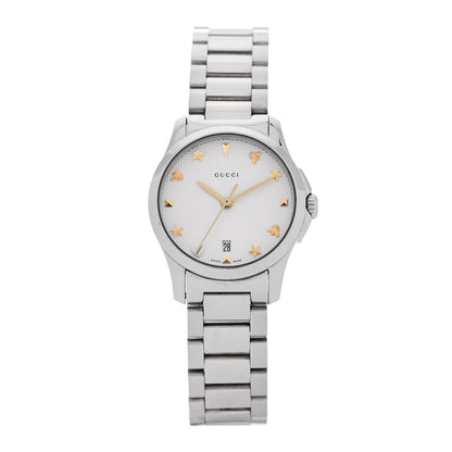 Gucci Stainless Steel 27mm G-Timeless Charm Quartz Watch 1 of 5