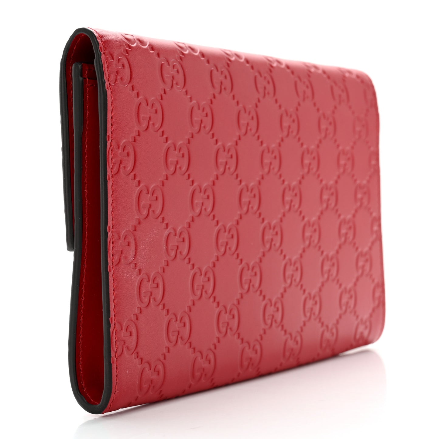 Guccissima Padlock Clutch Hibiscus Red
