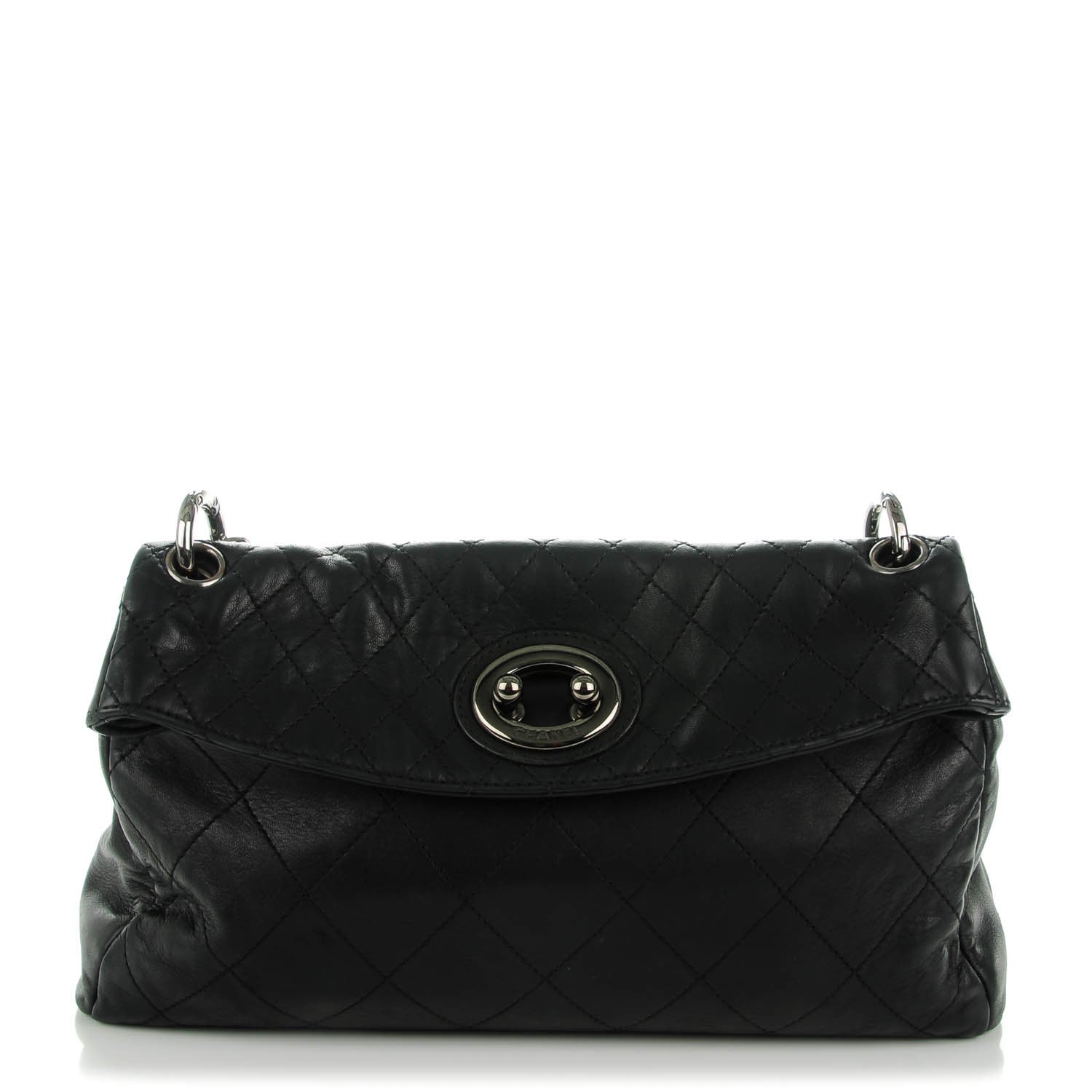 Chanel Lambskin Quilted New Lock Flap Black 1 of 7